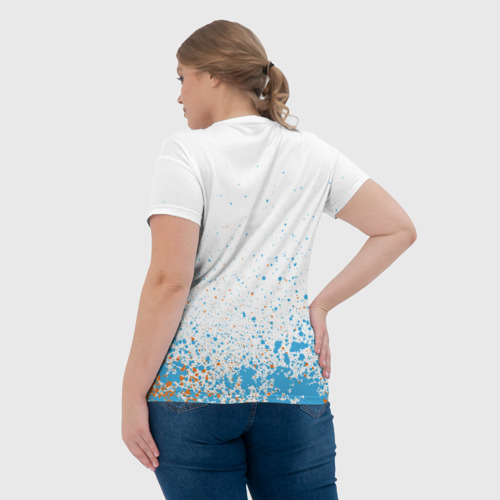 Женская футболка 3D с принтом PORTAL 2, вид сзади #2