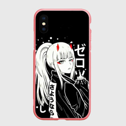 Чехол для iPhone XS Max матовый Darling in the Franxx: Zero Two