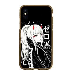 Чехол для iPhone XS Max матовый Darling in the Franxx: Zero Two