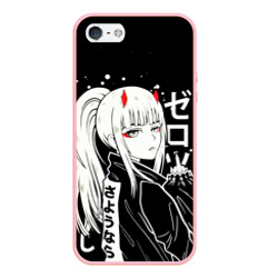 Чехол для iPhone 5/5S матовый Darling in the Franxx: Zero Two