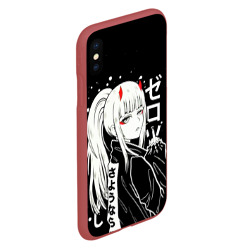 Чехол для iPhone XS Max матовый Darling in the Franxx: Zero Two - фото 2