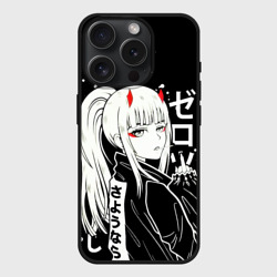 Чехол силиконовый для Apple iPhone 15 Pro матовый Darling in the Franxx: Zero Two