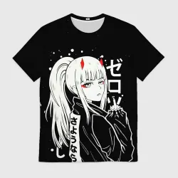 Мужская футболка 3D Darling in the Franxx: Zero Two