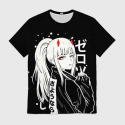 Мужская футболка 3D Darling in the Franxx: Zero Two