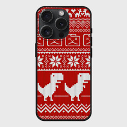 Чехол силиконовый для Apple iPhone 15 Pro Мax матовый Новогодний гугл