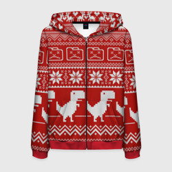 Мужская толстовка 3D на молнии Новогодний гугл