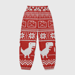 Женские джоггеры оверсайз 3D Новогодний гугл