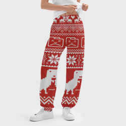 Женские джоггеры оверсайз 3D Новогодний гугл - фото 2