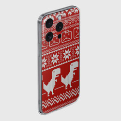 Чехол для iPhone 15 Pro силиконовый с защитой камеры Новогодний гугл - фото 2