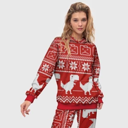 Женский костюм с толстовкой 3D Новогодний гугл - фото 2