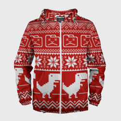 Мужская ветровка 3D Новогодний гугл