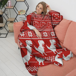 Плед с рукавами Новогодний гугл - фото 2