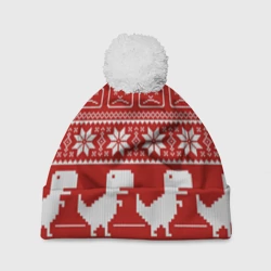 Шапка 3D c помпоном Новогодний гугл