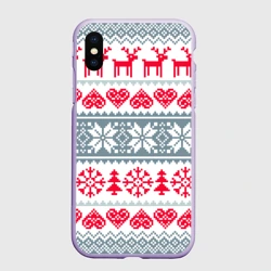 Чехол для iPhone XS Max матовый Зимняя любовь