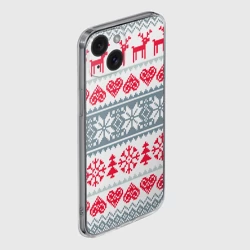 Чехол для iPhone 15 силиконовый с защитой камеры Зимняя любовь - фото 2