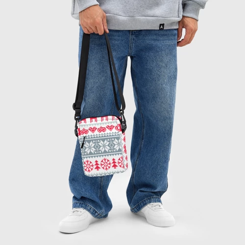 Сумка через плечо 3D с принтом Зимняя любовь - картинка 4 Сумка через плечо 3D Зимняя любовь - фото 4