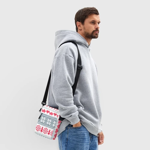 Сумка через плечо 3D с принтом Зимняя любовь - картинка 3 Сумка через плечо 3D Зимняя любовь - фото 3