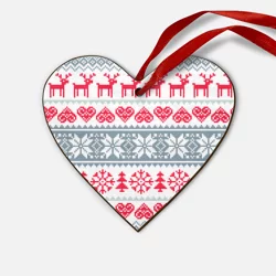 Деревянная игрушка Сердце Зимняя любовь