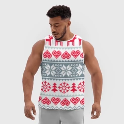 Мужская спортивная майка 3D Зимняя любовь - фото 2