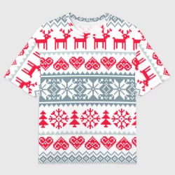 Мужская футболка oversize 3D Зимняя любовь