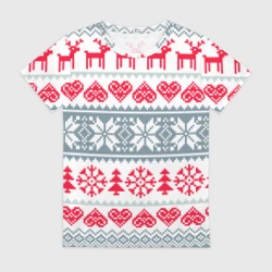 Женская футболка 3D Зимняя любовь