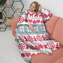 Плед с рукавами Зимняя любовь - фото 2