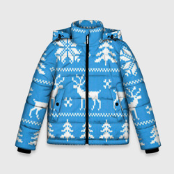 Зимняя куртка для мальчиков 3D Зимняя-дикая лесная ночь