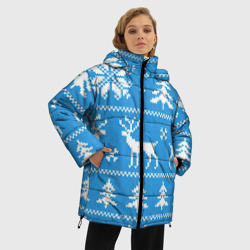 Женская зимняя куртка Oversize Зимняя-дикая лесная ночь - фото 2