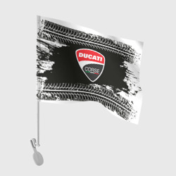 Флаг для автомобиля Дукати лого на шине