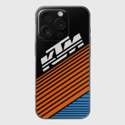 Чехол для iPhone 16 Pro силиконовый с защитой камеры KTM КТМ