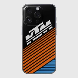 Чехол для iPhone 15 Pro Max силиконовый с защитой камеры KTM КТМ