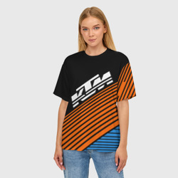 Женская футболка oversize 3D KTM КТМ - фото 2