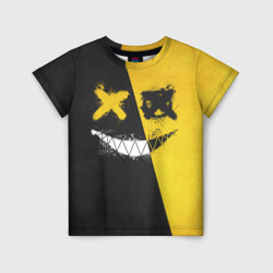 Детская футболка 3D Yellow and Black Emoji