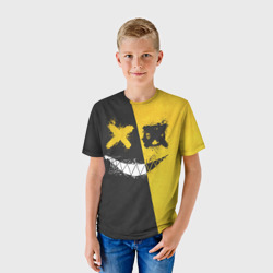 Детская футболка 3D Yellow and Black Emoji - фото 2