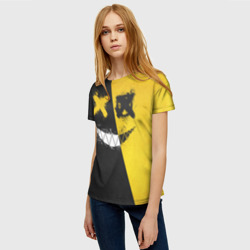 Женская футболка 3D Yellow and Black Emoji - фото 2