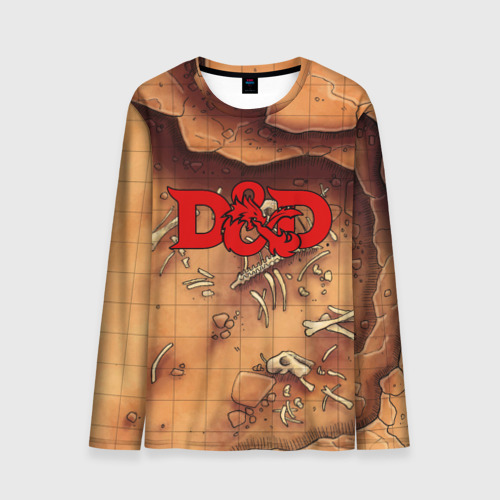 Мужской лонгслив 3D с принтом Dungeons and Dragons | D&D, вид спереди #2