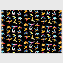 Поздравительная открытка Парящие акварельные птицы