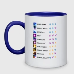 Кружка двухцветная Invoker skills