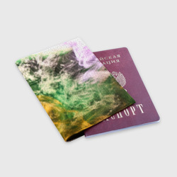 Обложка для паспорта матовая кожа Фестивальный дым - фото 2