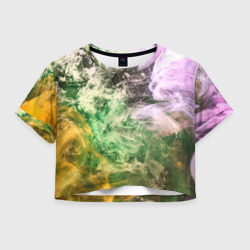 Женская футболка Crop-top 3D Фестивальный дым