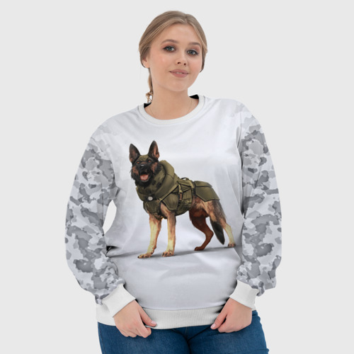 Женский свитшот 3D Служебная собака К9 K9, цвет 3D печать - фото 6