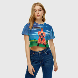 Женская футболка Crop-top 3D Earthling - David Bowie - фото 2