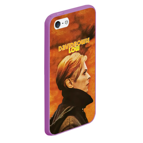 Чехол для iPhone 5/5S матовый Low - David Bowie, цвет фиолетовый - фото 3