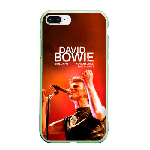 Чехол для iPhone 7Plus/8 Plus матовый Brilliant Live Adventures - David Bowie, цвет салатовый