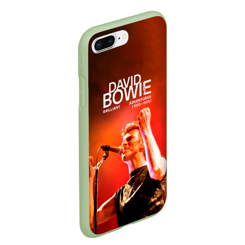 Чехол для iPhone 7Plus/8 Plus матовый Brilliant Live Adventures - David Bowie, цвет салатовый - фото 3