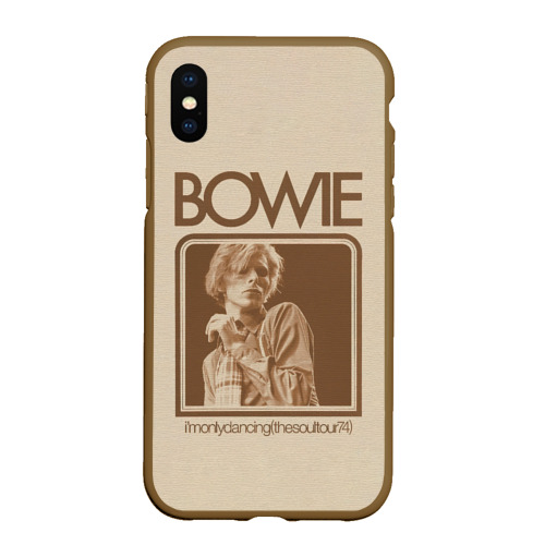 Чехол для iPhone XS Max матовый I'm Only Dancing - David Bowie, цвет коричневый