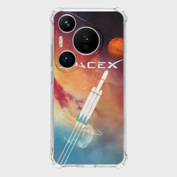 Чехол для Huawei Pura 70 Pro Space X - Илон Маск