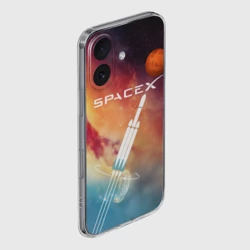 Чехол для iPhone 16 силиконовый с защитой камеры Space X - Илон Маск - фото 2