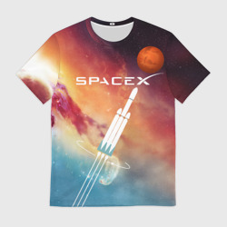Мужская футболка 3D Space X - Илон Маск