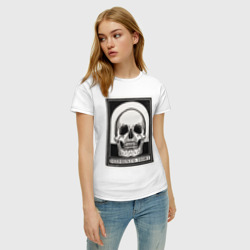 Женская футболка хлопок Memento mori помни о смерти - фото 2